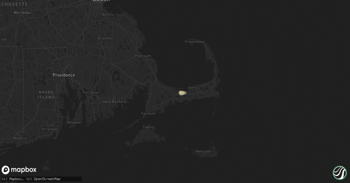 Hail map in West Barnstable, MA on August 27, 2025