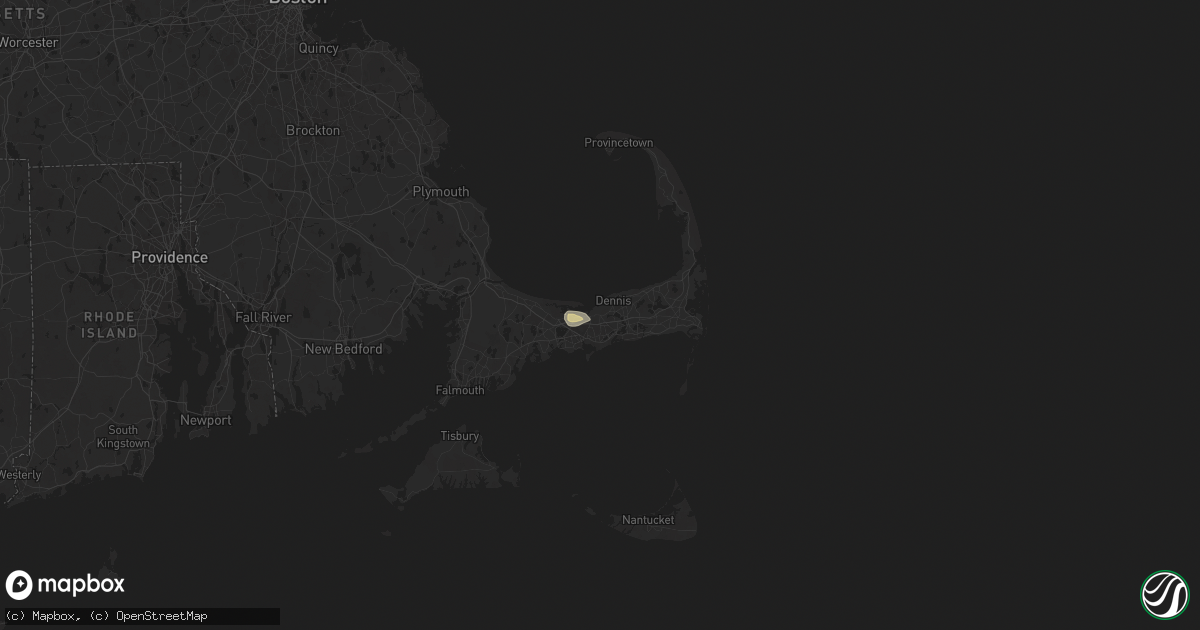 Hail map in Yarmouth Port, MA on August 27, 2025