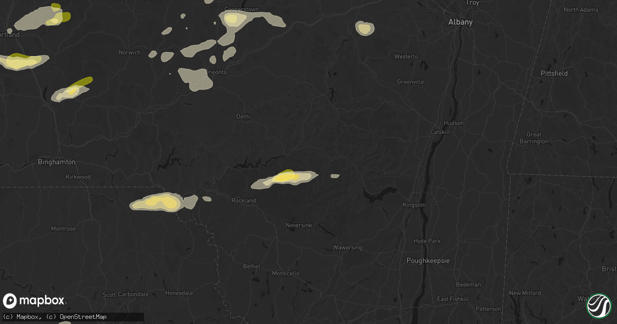 Hail map in Arkville, NY on August 27, 2026
