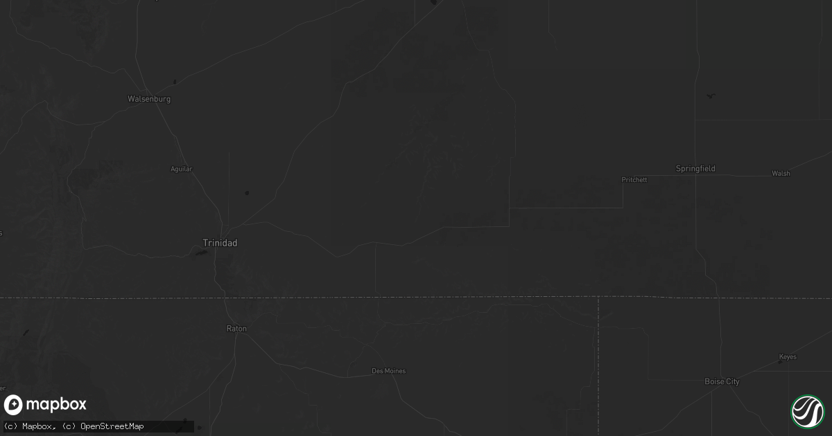 Hail map in Branson, CO on August 27, 2026