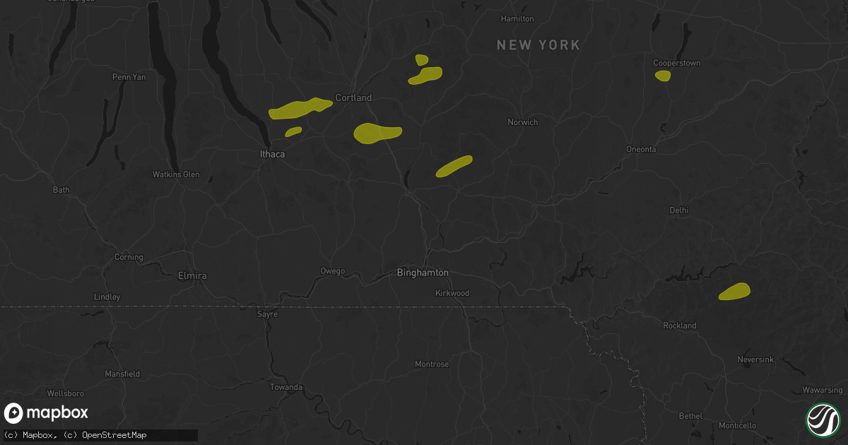 Hail map in Castle Creek, NY on August 27, 2026