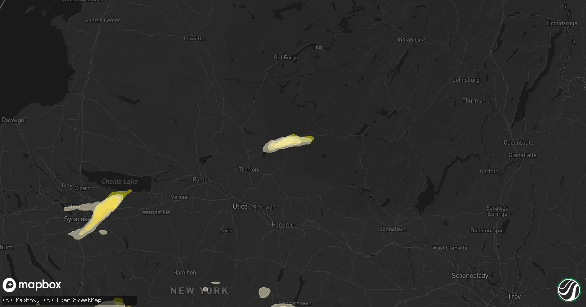 Hail map in Cold Brook, NY on August 27, 2026