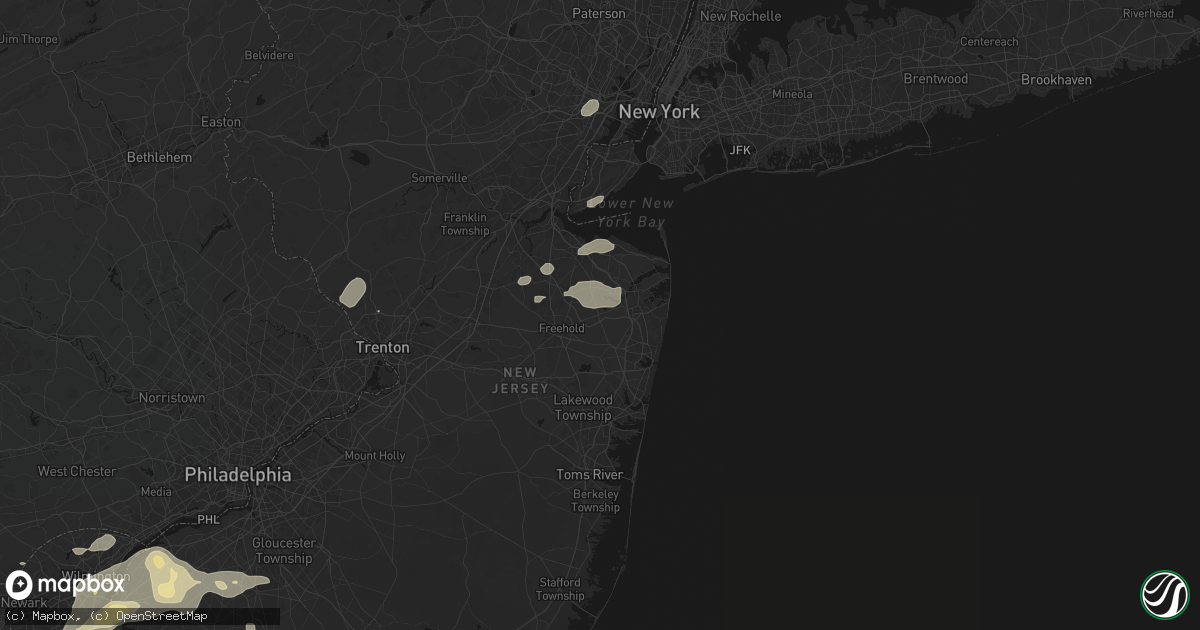 Hail map in Colts Neck, NJ on August 27, 2026