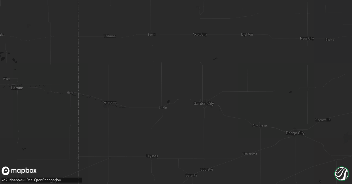 Hail map in Deerfield, KS on August 27, 2026