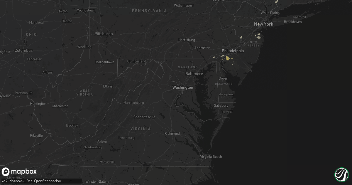 Hail map in Delaware on August 27, 2026