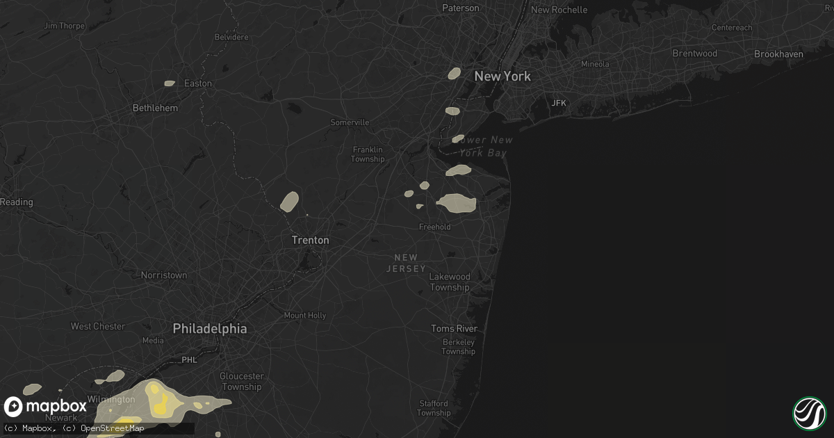 Hail map in Englishtown, NJ on August 27, 2026
