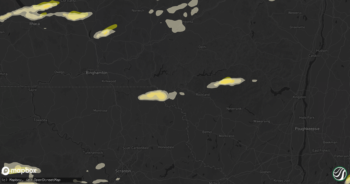 Hail map in Fishs Eddy, NY on August 27, 2026