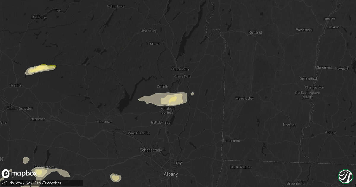 Hail map in Gansevoort, NY on August 27, 2026