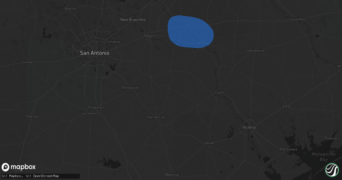 Hail map in Gillett, TX on August 27, 2026