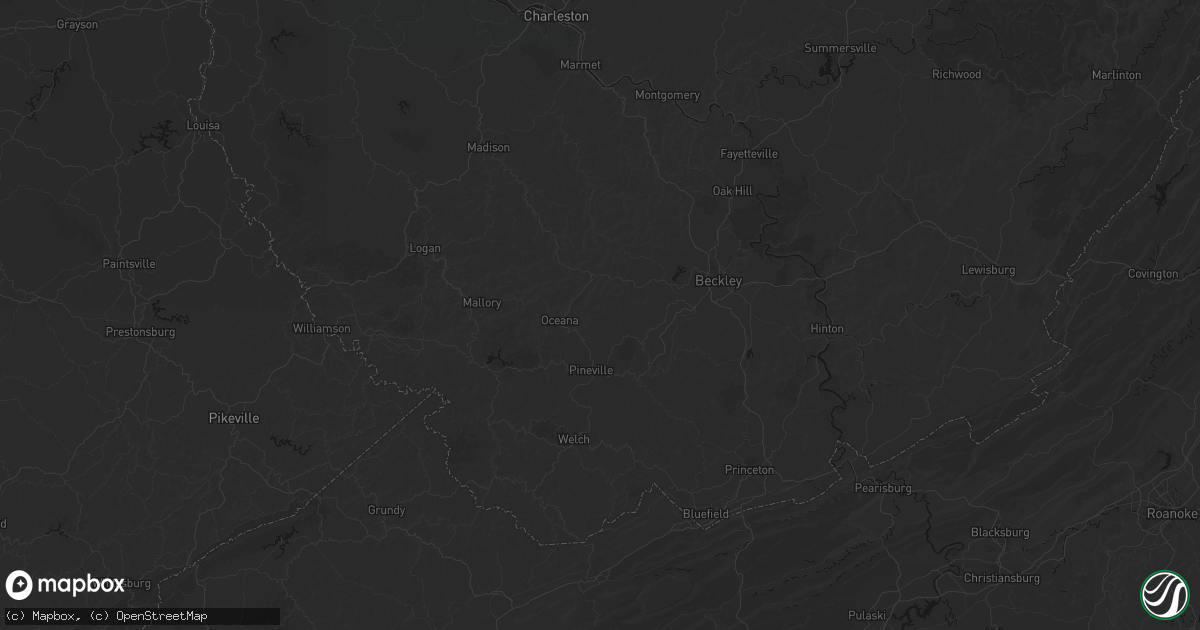 Hail map in Glen Fork, WV on August 27, 2026