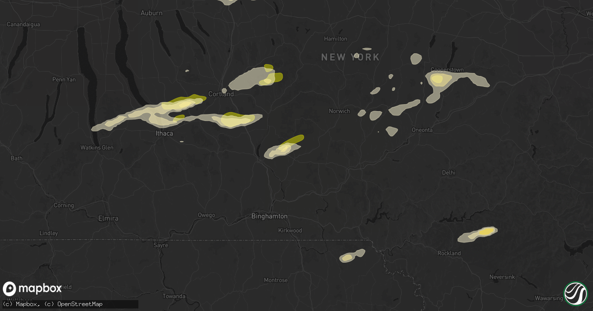 Hail map in Greene, NY on August 27, 2026