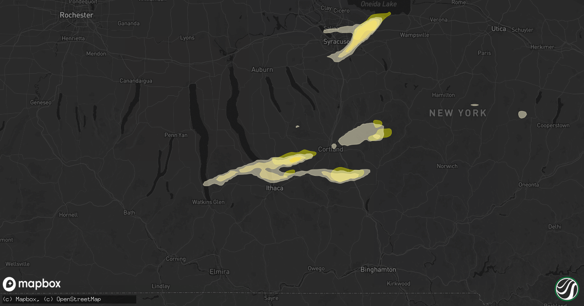 Hail map in Groton, NY on August 27, 2026