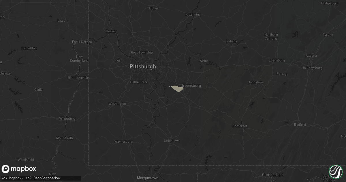Hail map in Herminie, PA on August 27, 2026
