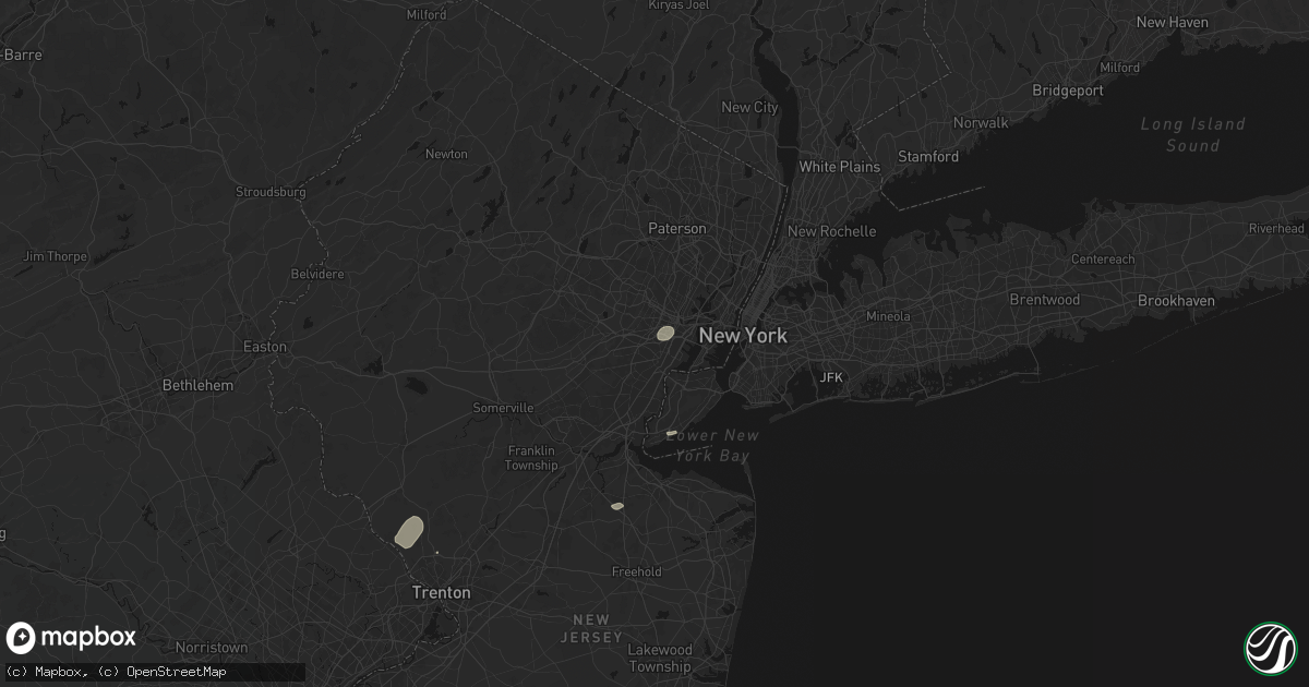 Hail map in Hillside, NJ on August 27, 2026