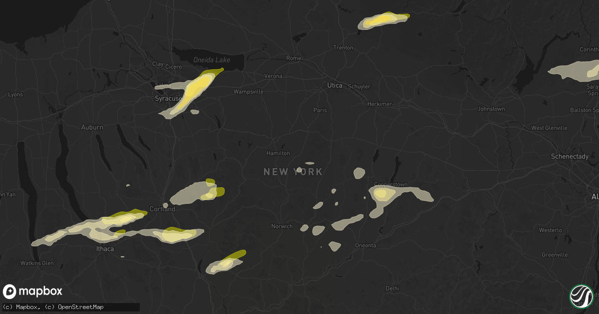 Hail map in Hubbardsville, NY on August 27, 2026