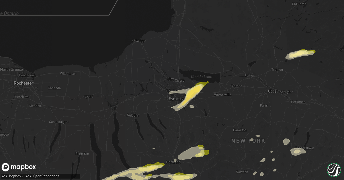Hail map in Liverpool, NY on August 27, 2026