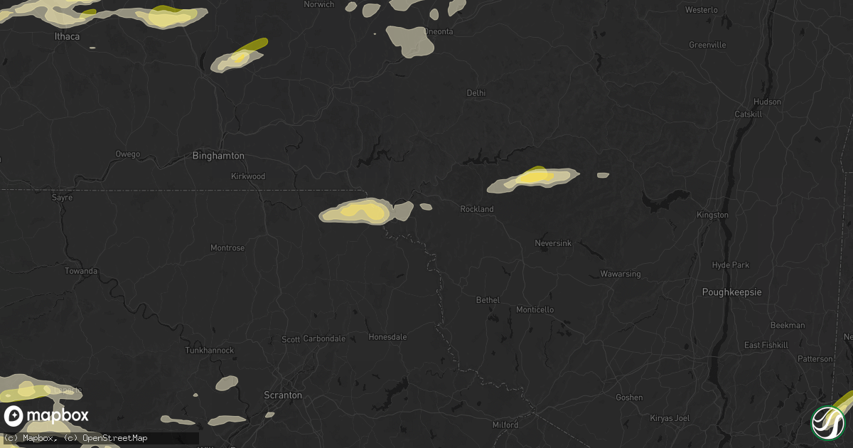 Hail map in Long Eddy, NY on August 27, 2026