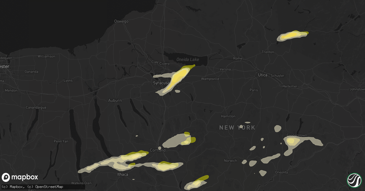 Hail map in Manlius, NY on August 27, 2026