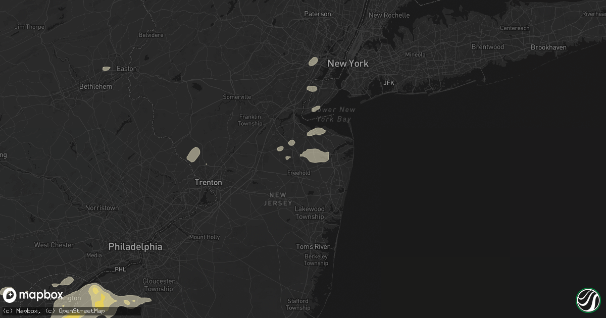 Hail map in Marlboro, NJ on August 27, 2026
