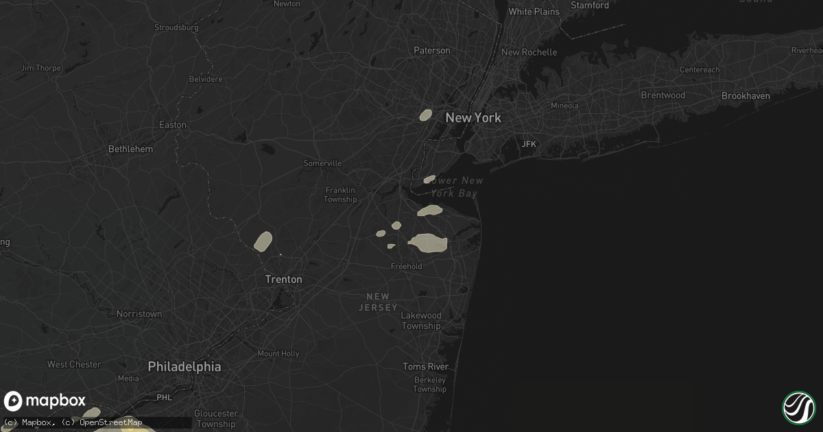 Hail map in Matawan, NJ on August 27, 2026