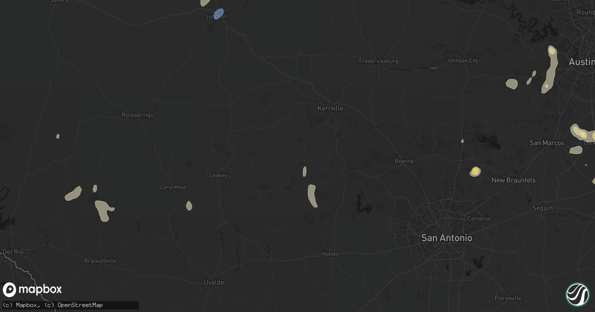 Hail map in Medina, TX on August 27, 2026