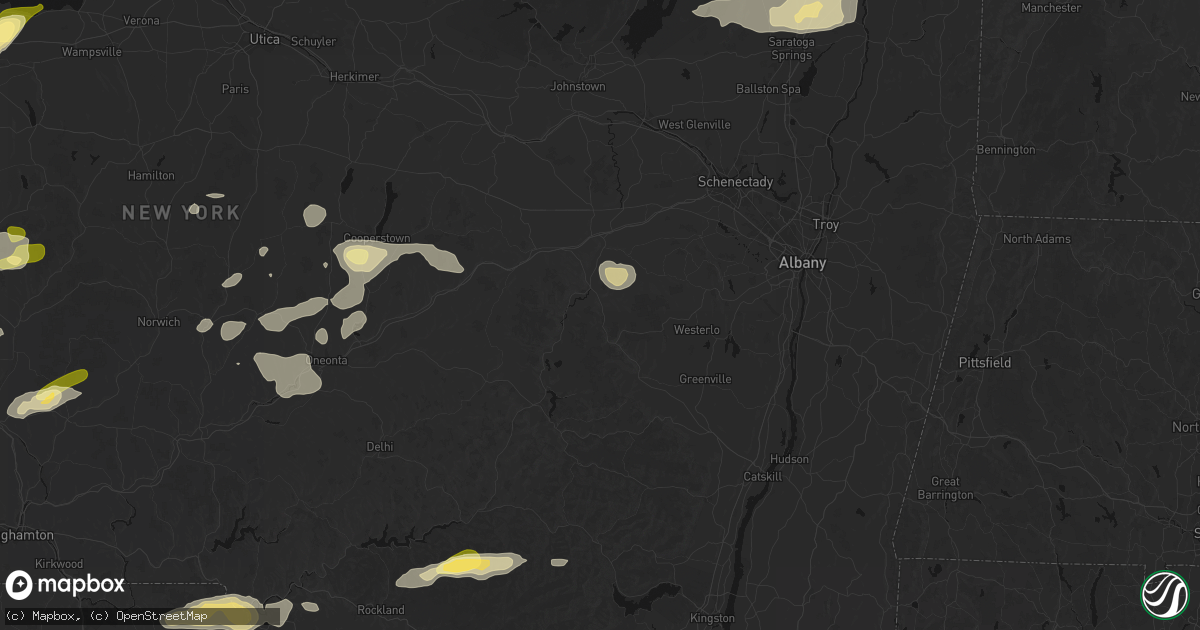 Hail map in Middleburgh, NY on August 27, 2026