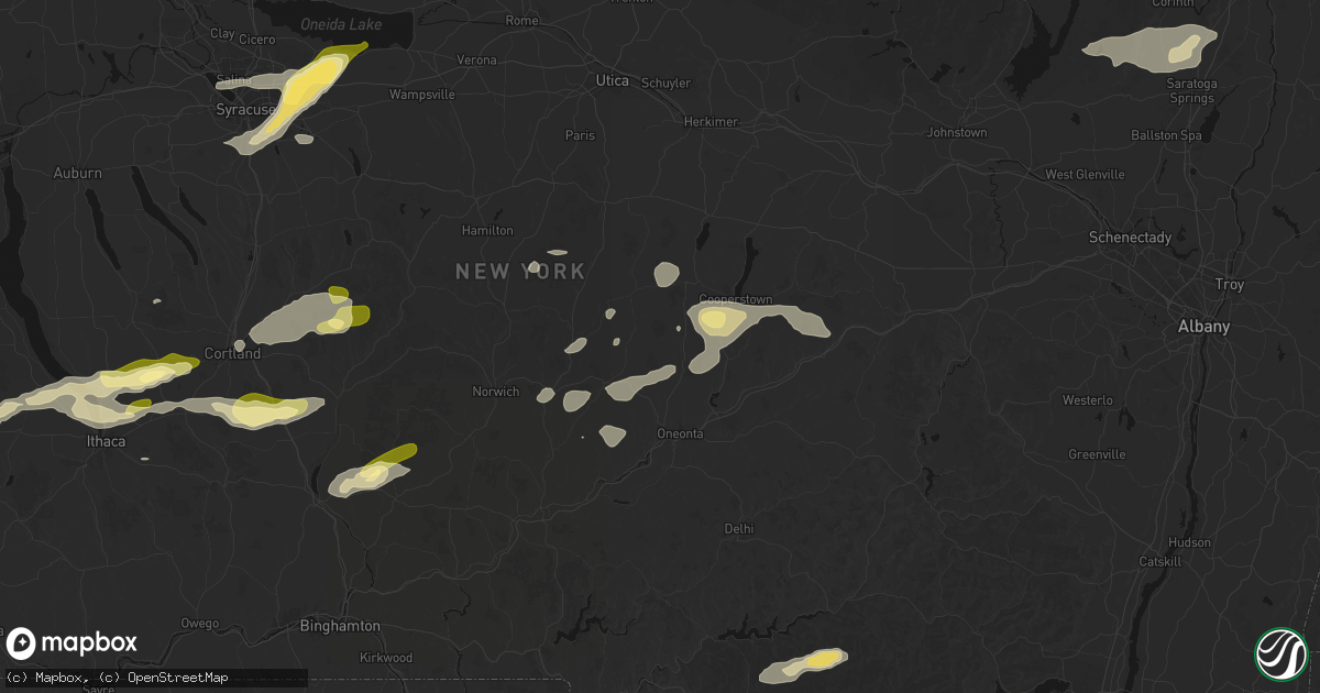 Hail map in Mount Vision, NY on August 27, 2026