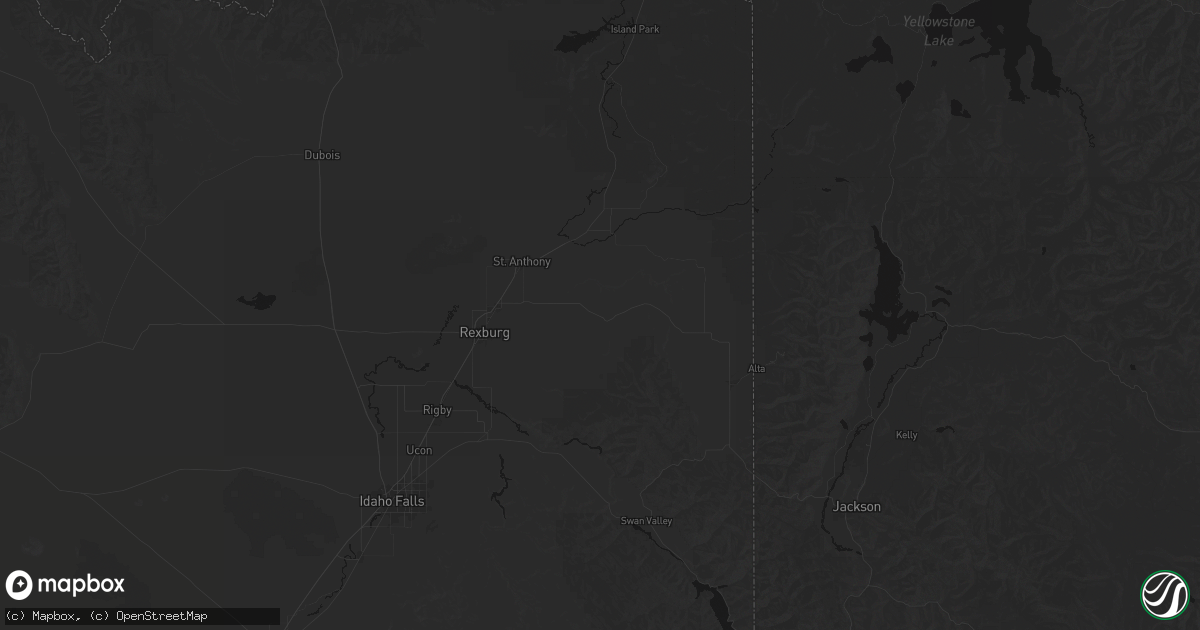 Hail map in Newdale, ID on August 27, 2026