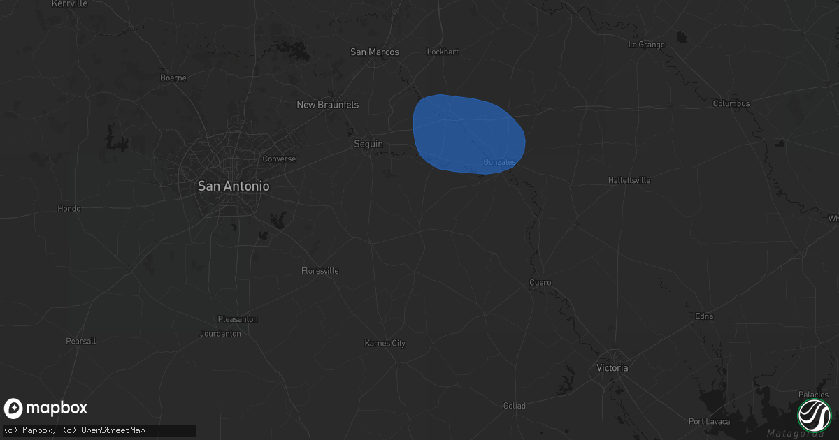 Hail map in Nixon, TX on August 27, 2026