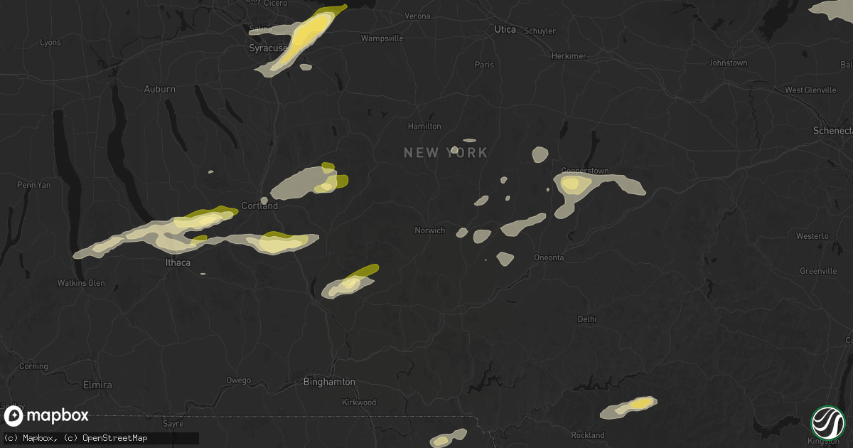 Hail map in Norwich, NY on August 27, 2026