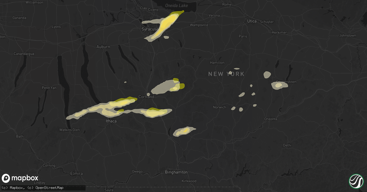 Hail map in Pitcher, NY on August 27, 2026