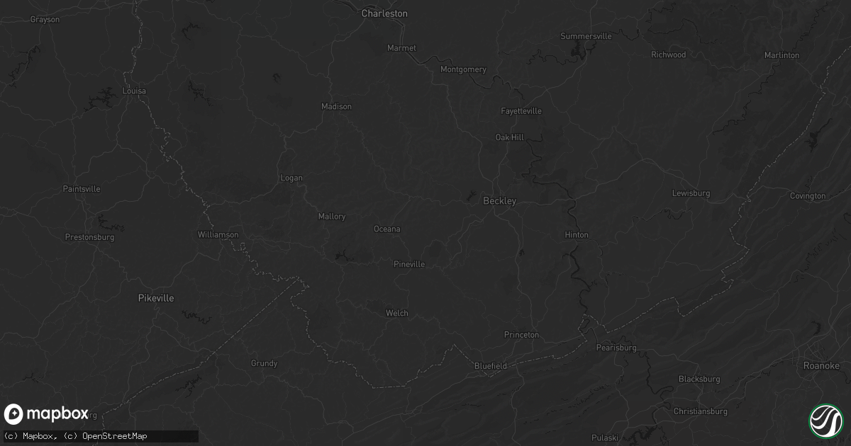 Hail map in Ravencliff, WV on August 27, 2026