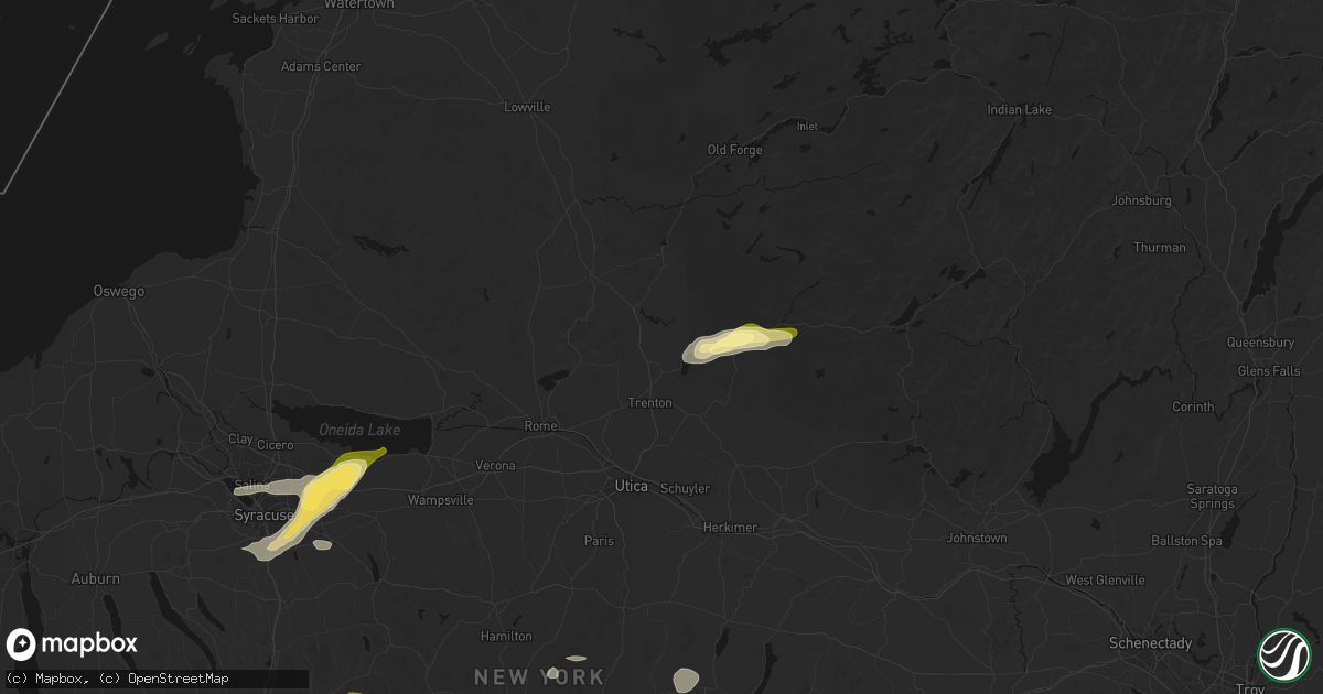 Hail map in Remsen, NY on August 27, 2026