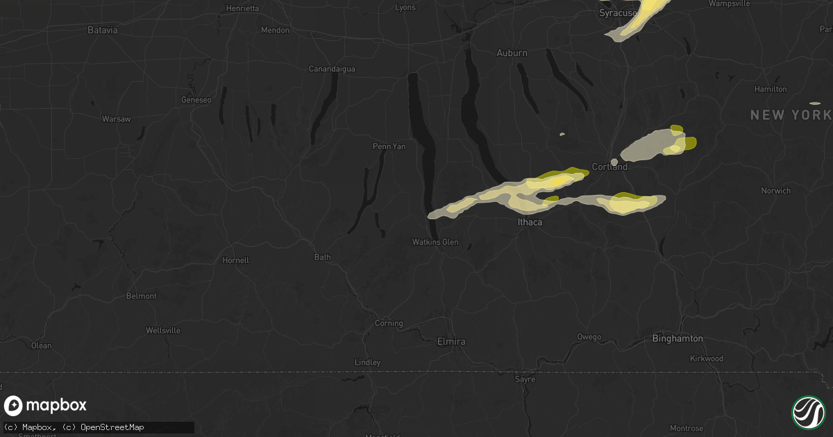 Hail map in Rock Stream, NY on August 27, 2026