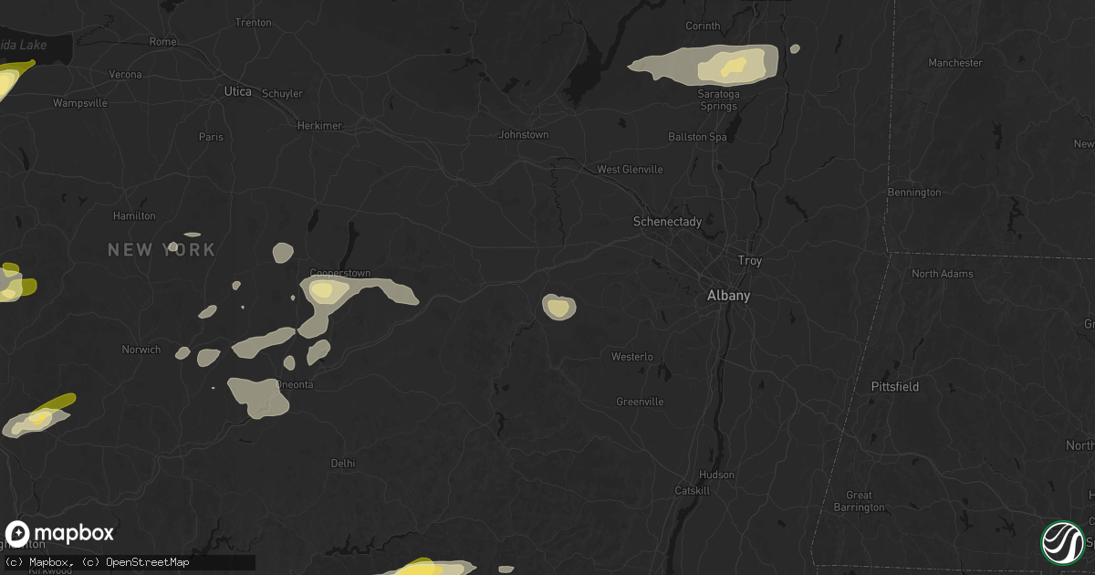 Hail map in Schoharie, NY on August 27, 2026