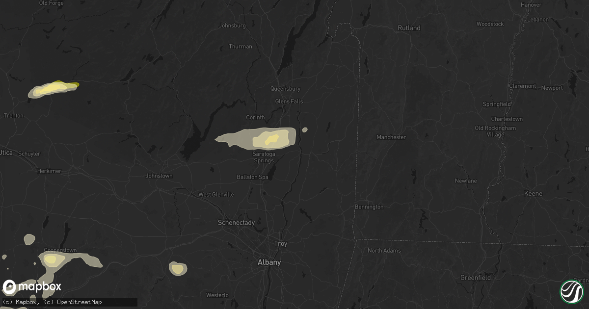Hail map in Schuylerville, NY on August 27, 2026