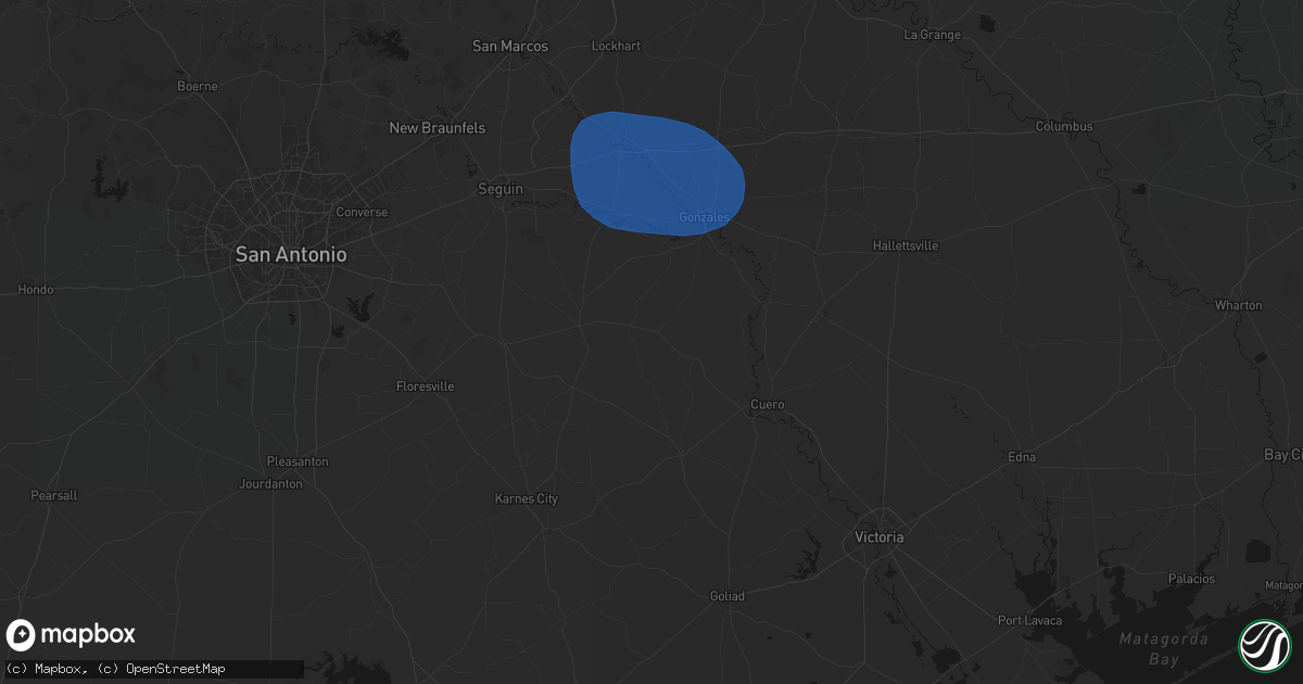 Hail map in Smiley, TX on August 27, 2026