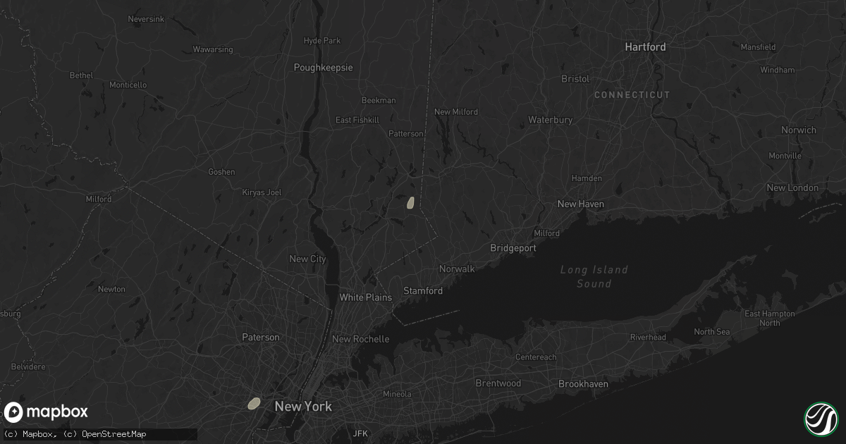 Hail map in South Salem, NY on August 27, 2026