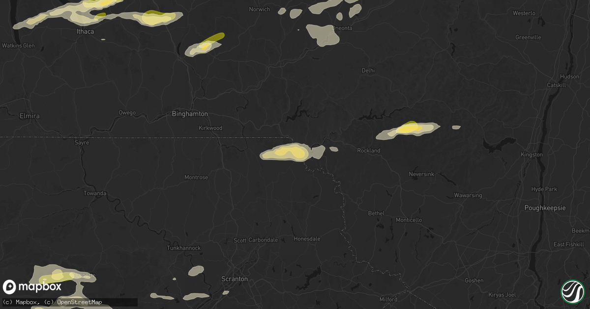 Hail map in Starlight, PA on August 27, 2026