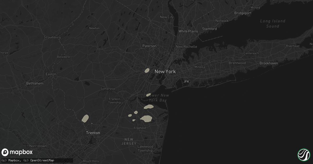 Hail map in Staten Island, NY on August 27, 2026