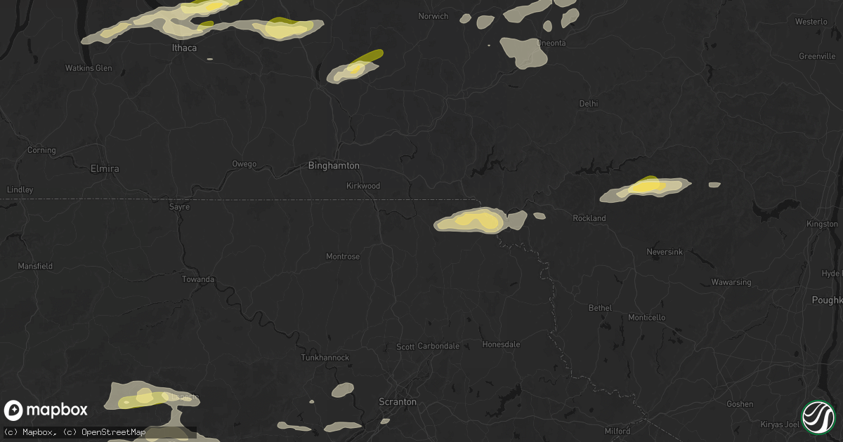 Hail map in Susquehanna, PA on August 27, 2026