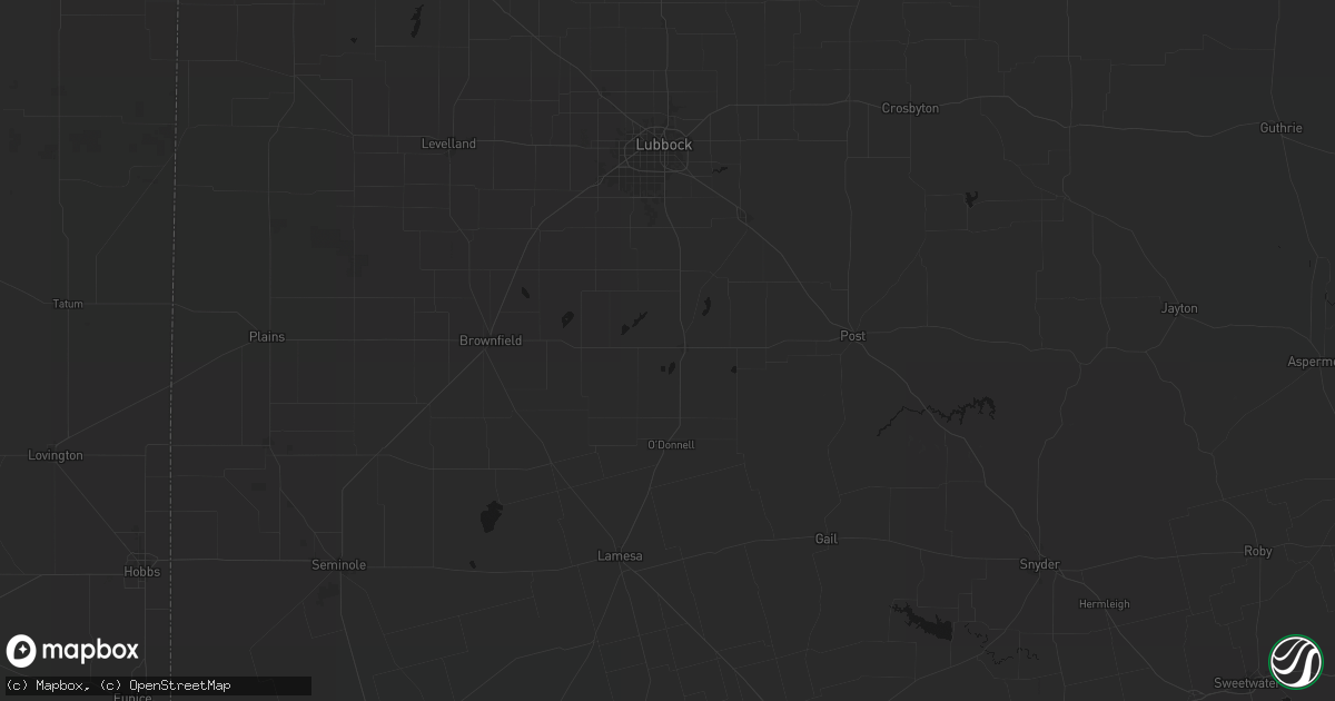 Hail map in Tahoka, TX on August 27, 2026
