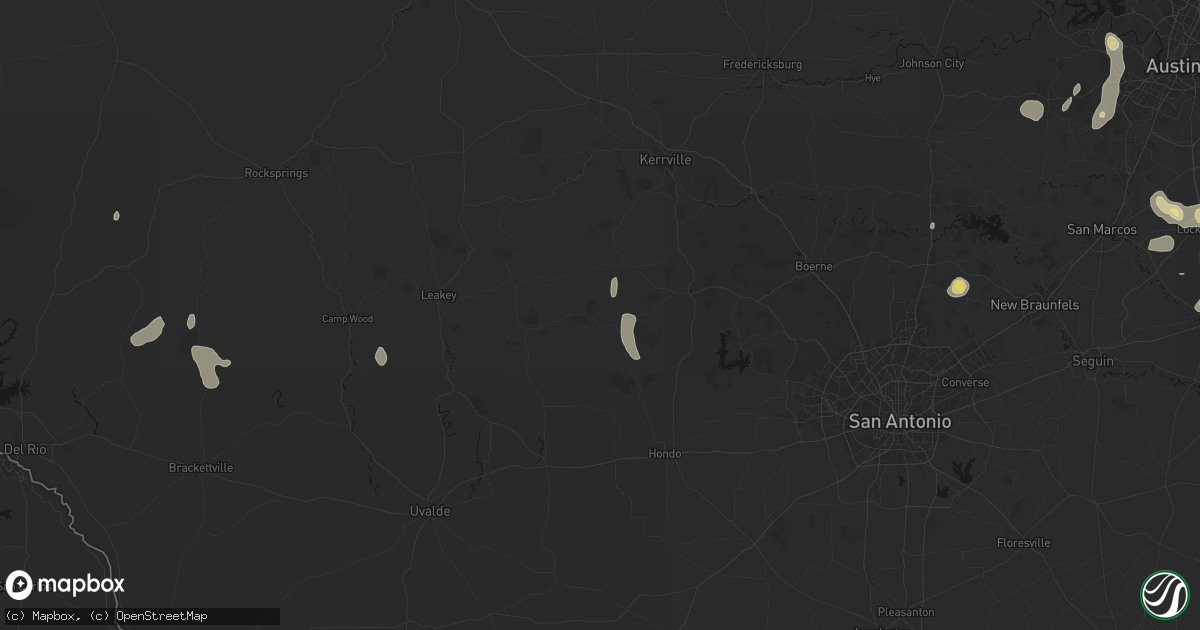 Hail map in Tarpley, TX on August 27, 2026