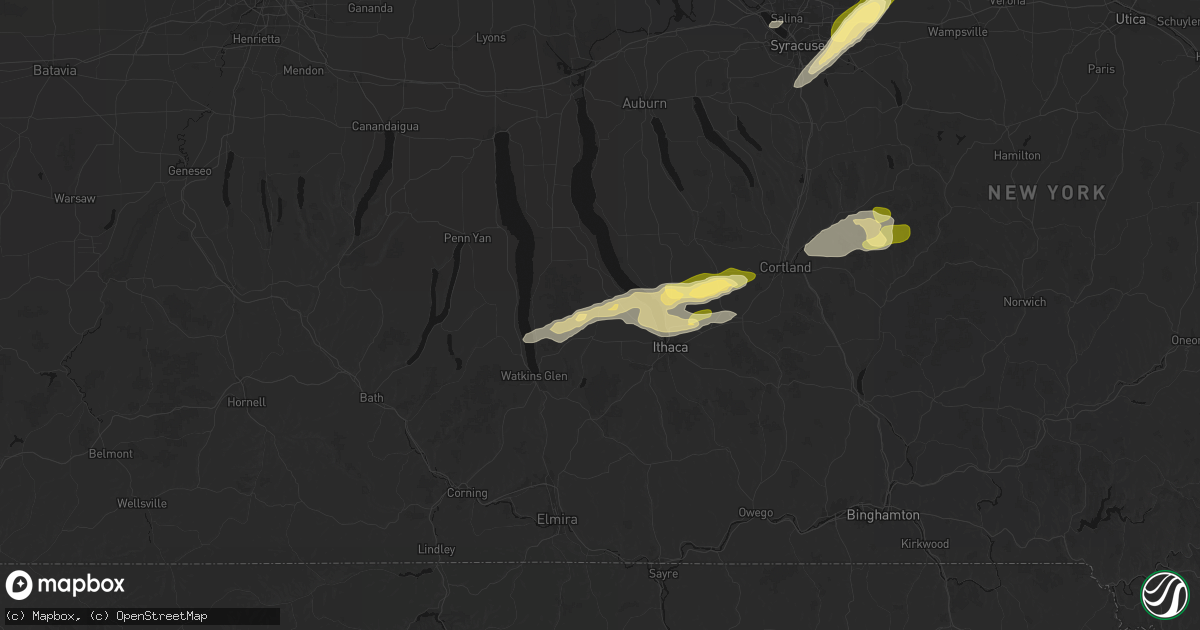 Hail map in Trumansburg, NY on August 27, 2026