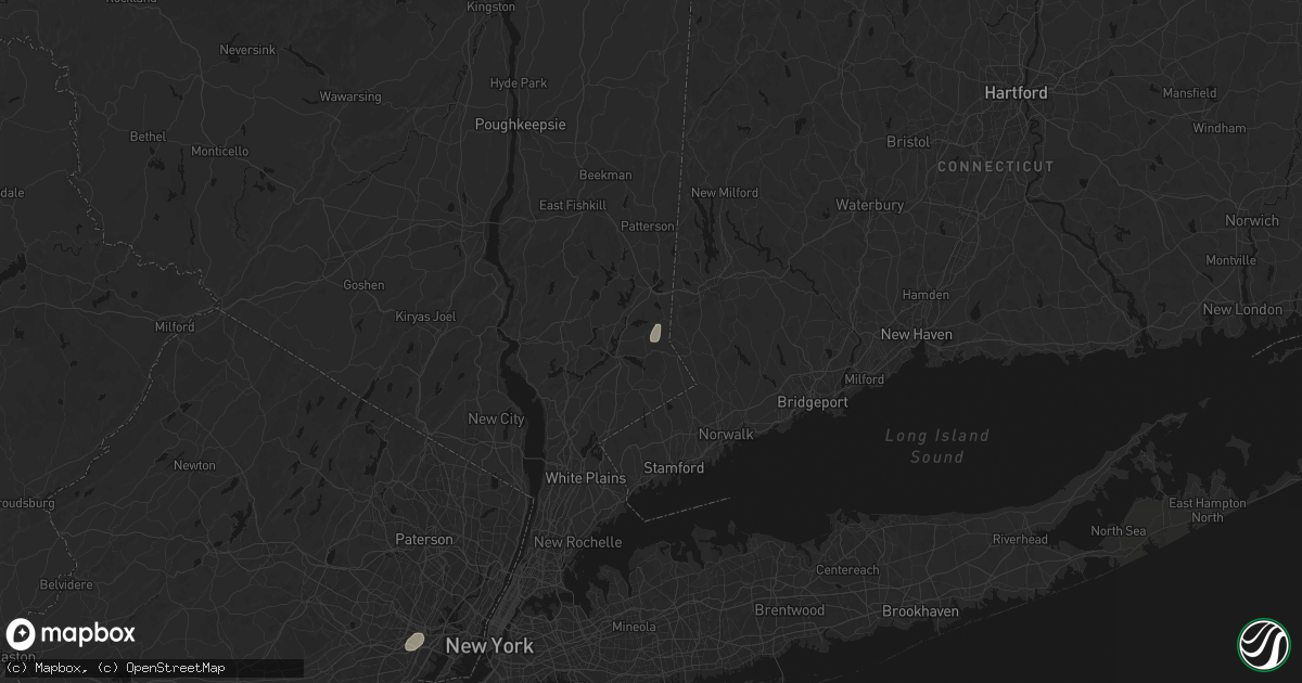 Hail map in Waccabuc, NY on August 27, 2026