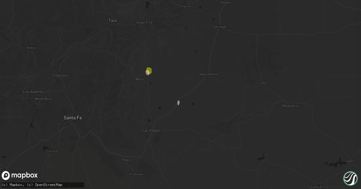 Hail map in Watrous, NM on August 27, 2026