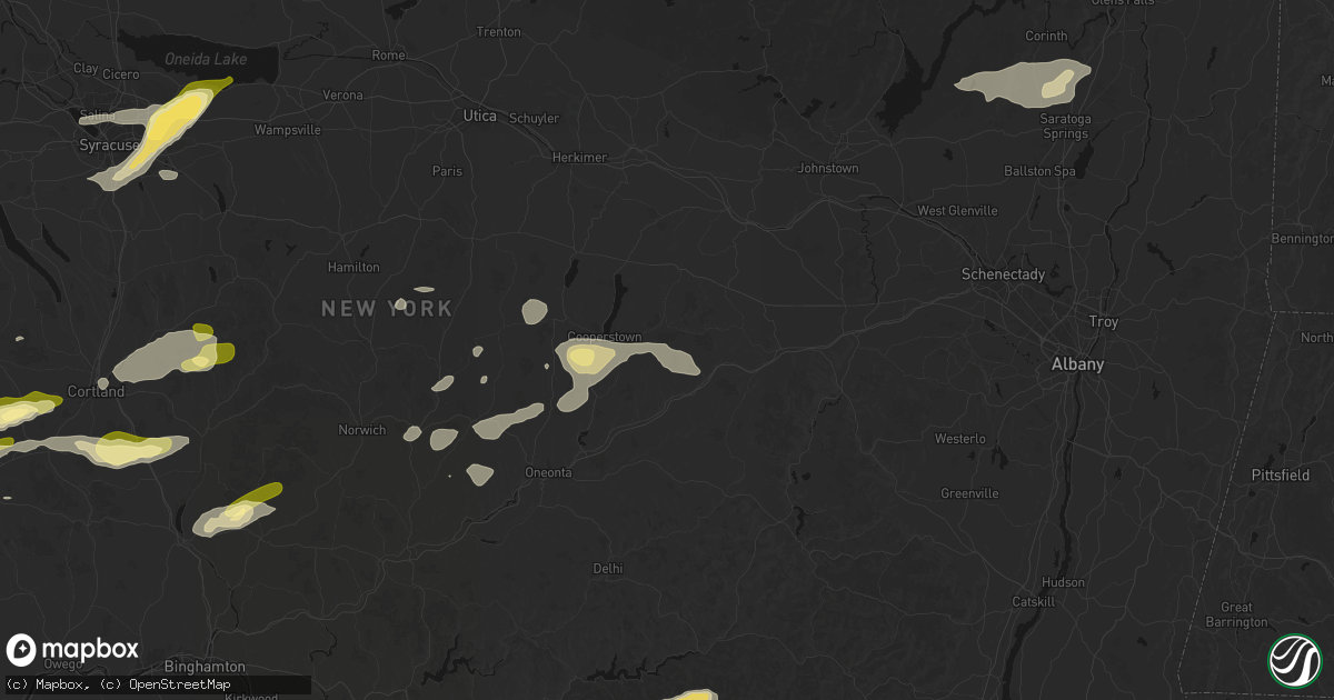 Hail map in Westford, NY on August 27, 2026