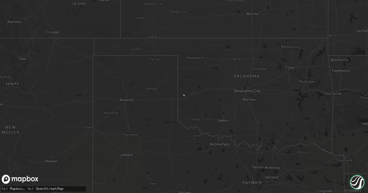 Hail map on August 27, 2026