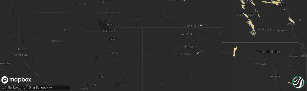 Hail map in Colorado on August 28, 2011