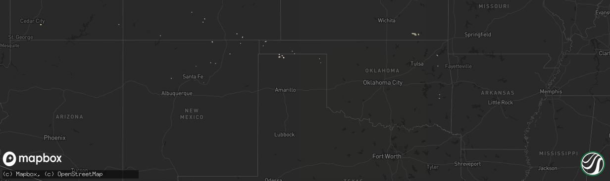 Hail map on August 28, 2011